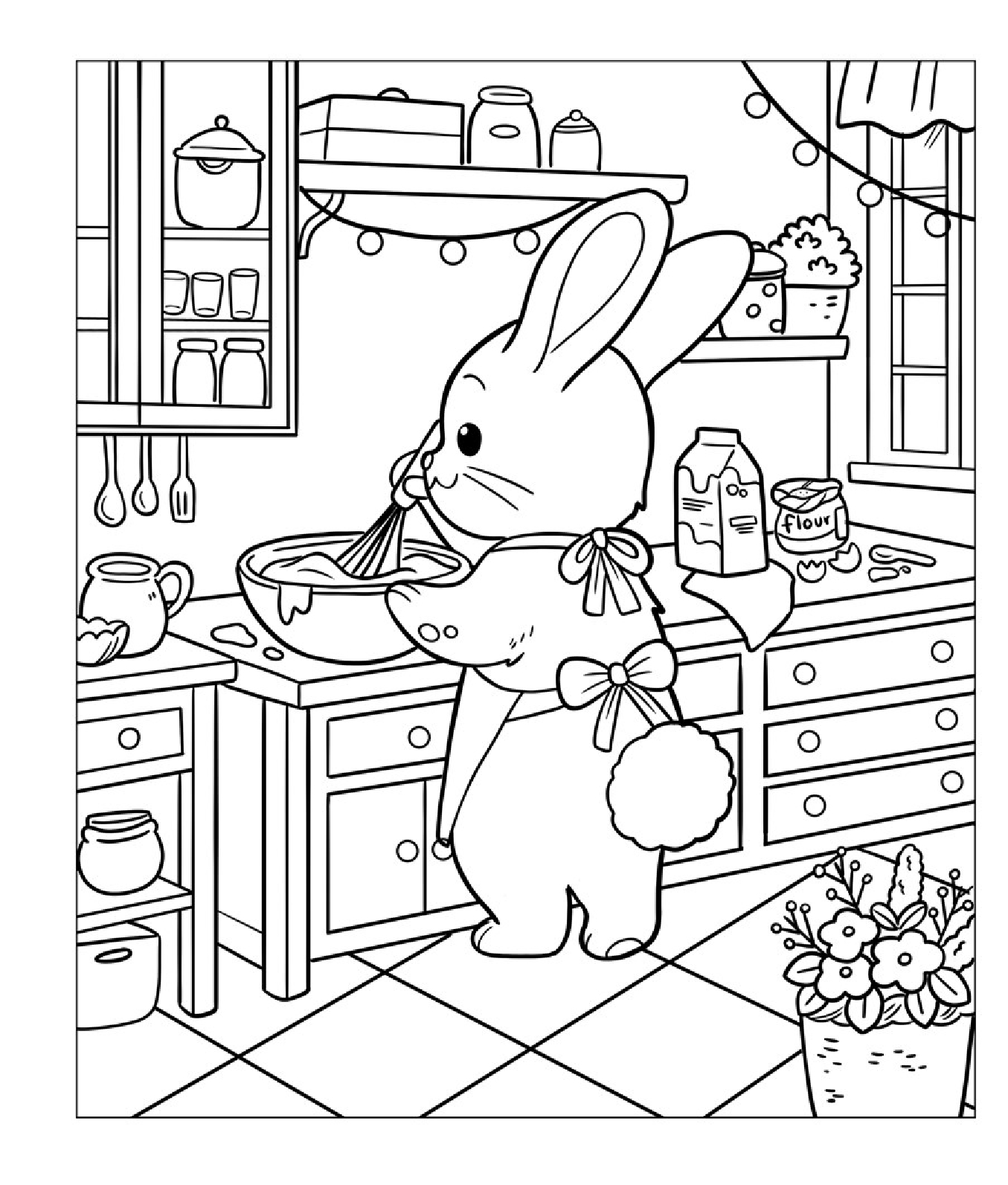 Comfort Coloring: Cozy Kitchen