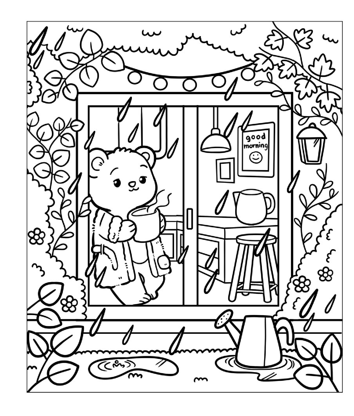 Comfort Coloring: Cozy Kitchen