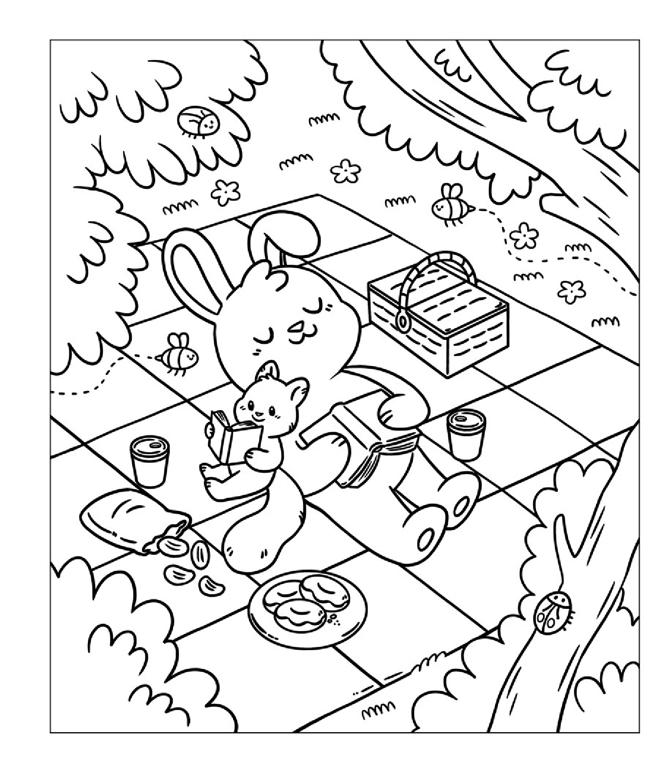 Comfort Coloring: Fuzzy Friends