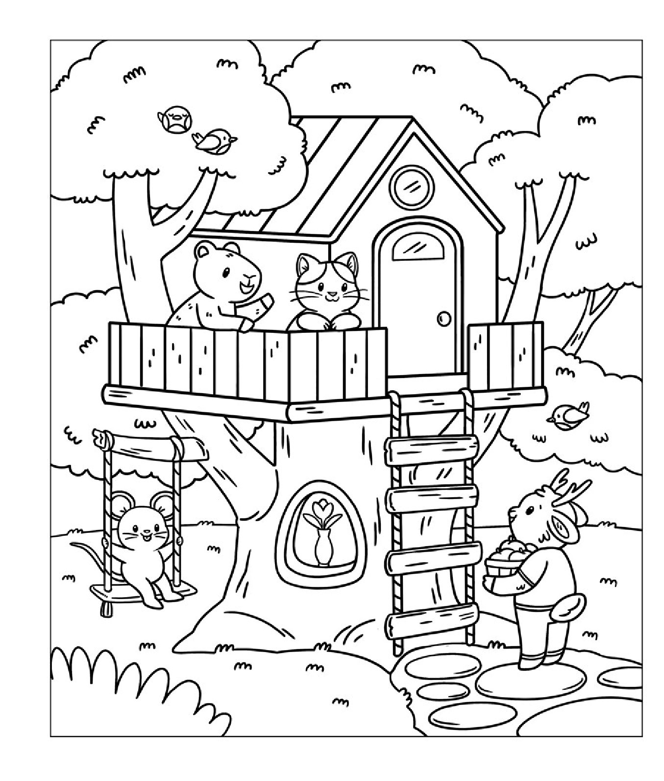 Comfort Coloring: Fuzzy Friends