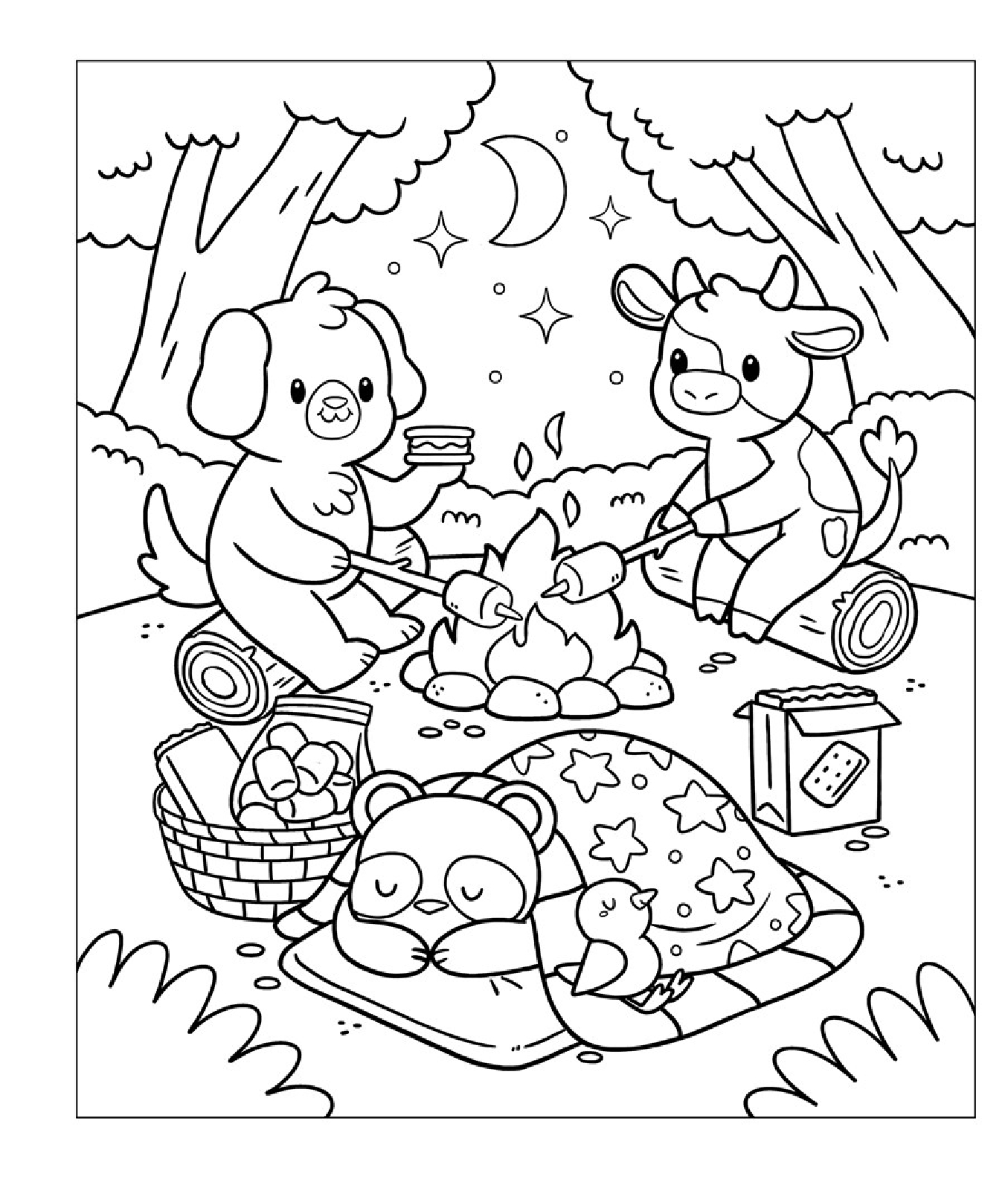 Comfort Coloring: Fuzzy Friends