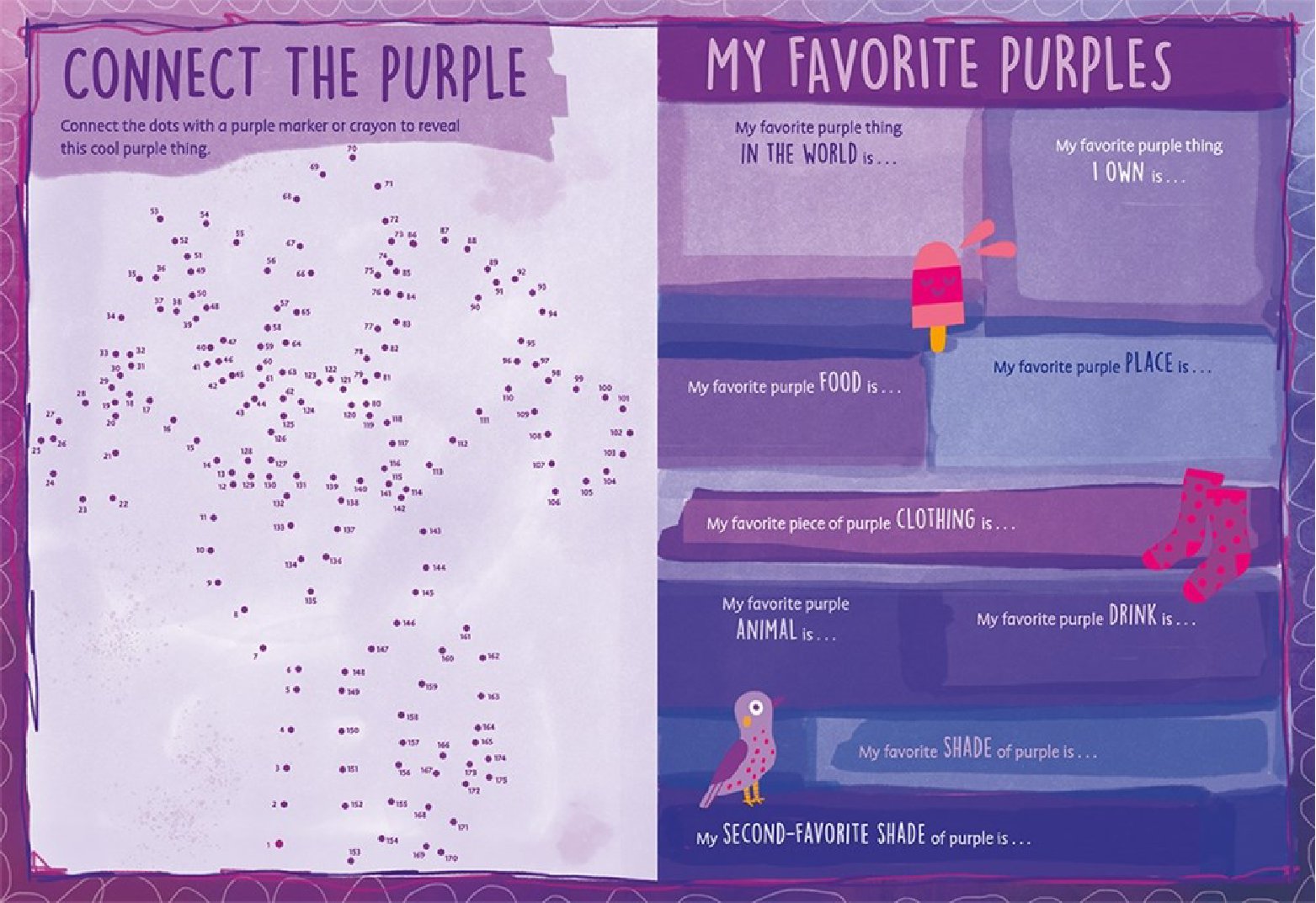 My Favorite Color Activity Book: Purple