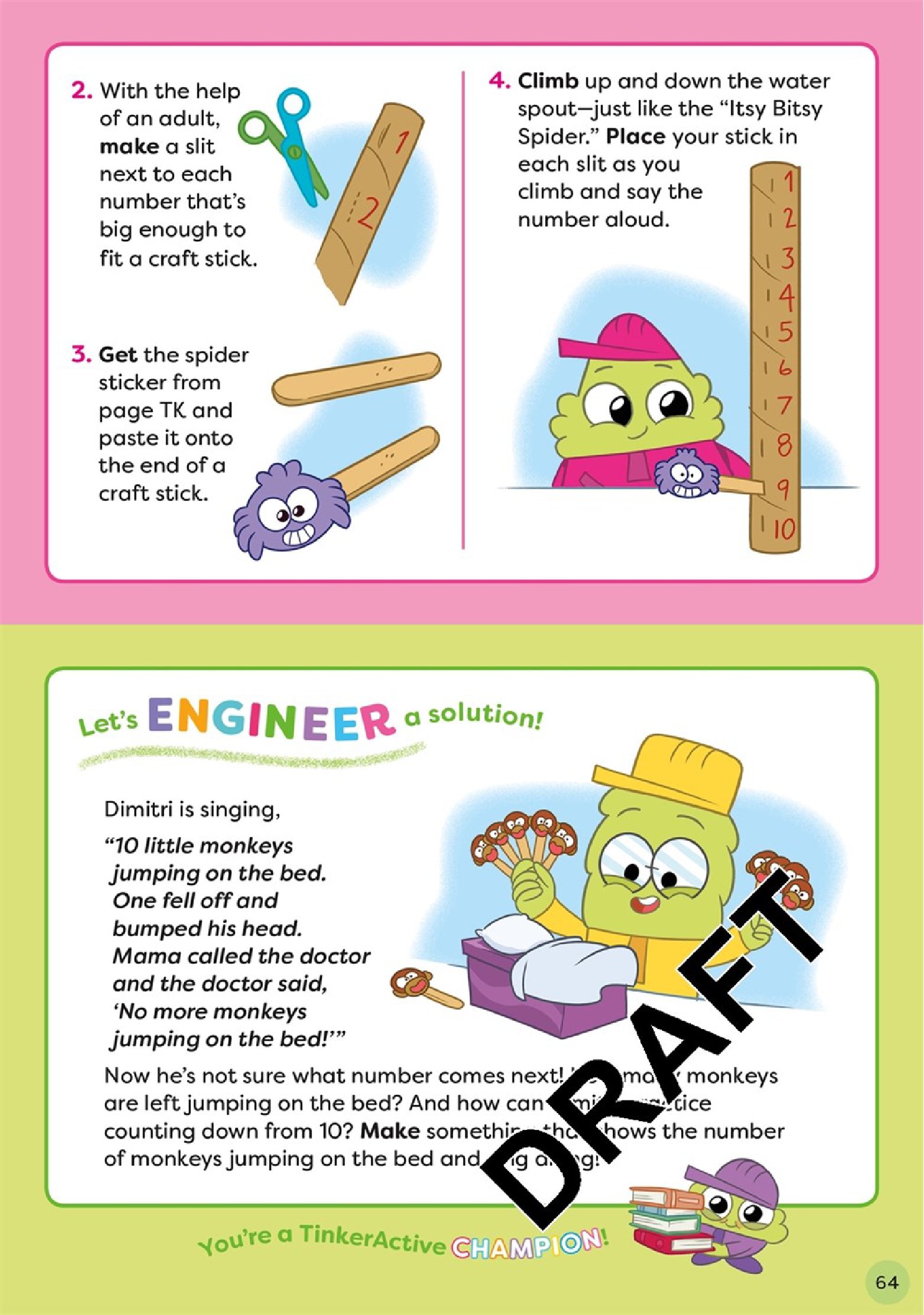 TinkerActive Early Skills Math Workbook Ages 3+