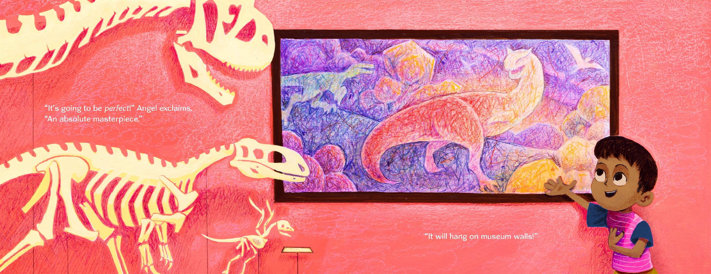 Angel Draws a Dinosaur
