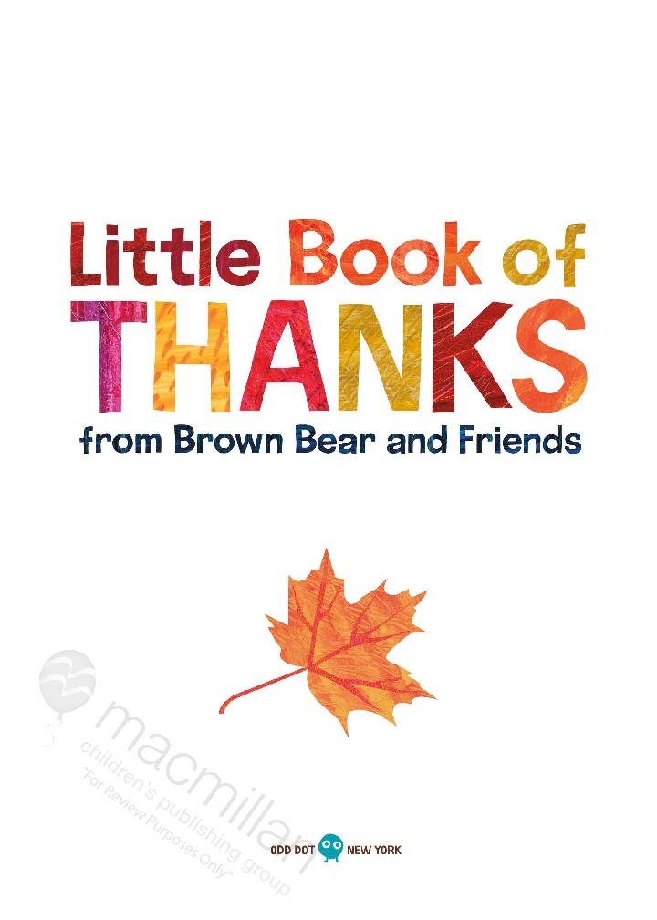 Little Book of Thanks from Brown Bear and Friends (World of Eric Carle)