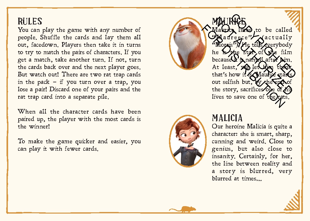 The Amazing Maurice Matching Game