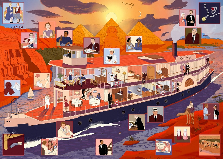 The World of Agatha Christie: Death on the Nile: A 1000-piece jigsaw puzzle with 50 clues to spot