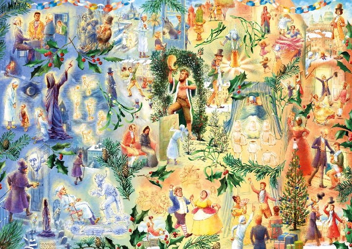 The World of A Christmas Carol: A 1000-piece jigsaw puzzle of the classic Dickens tale illustrated by Michael Kirkham