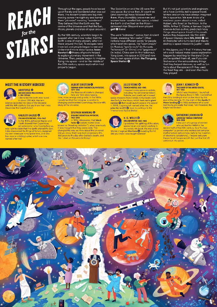 Reach for the Stars!: A 200-piece History Heroes Space Jigsaw