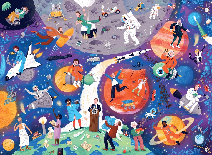 Reach for the Stars!: A 200-piece History Heroes Space Jigsaw