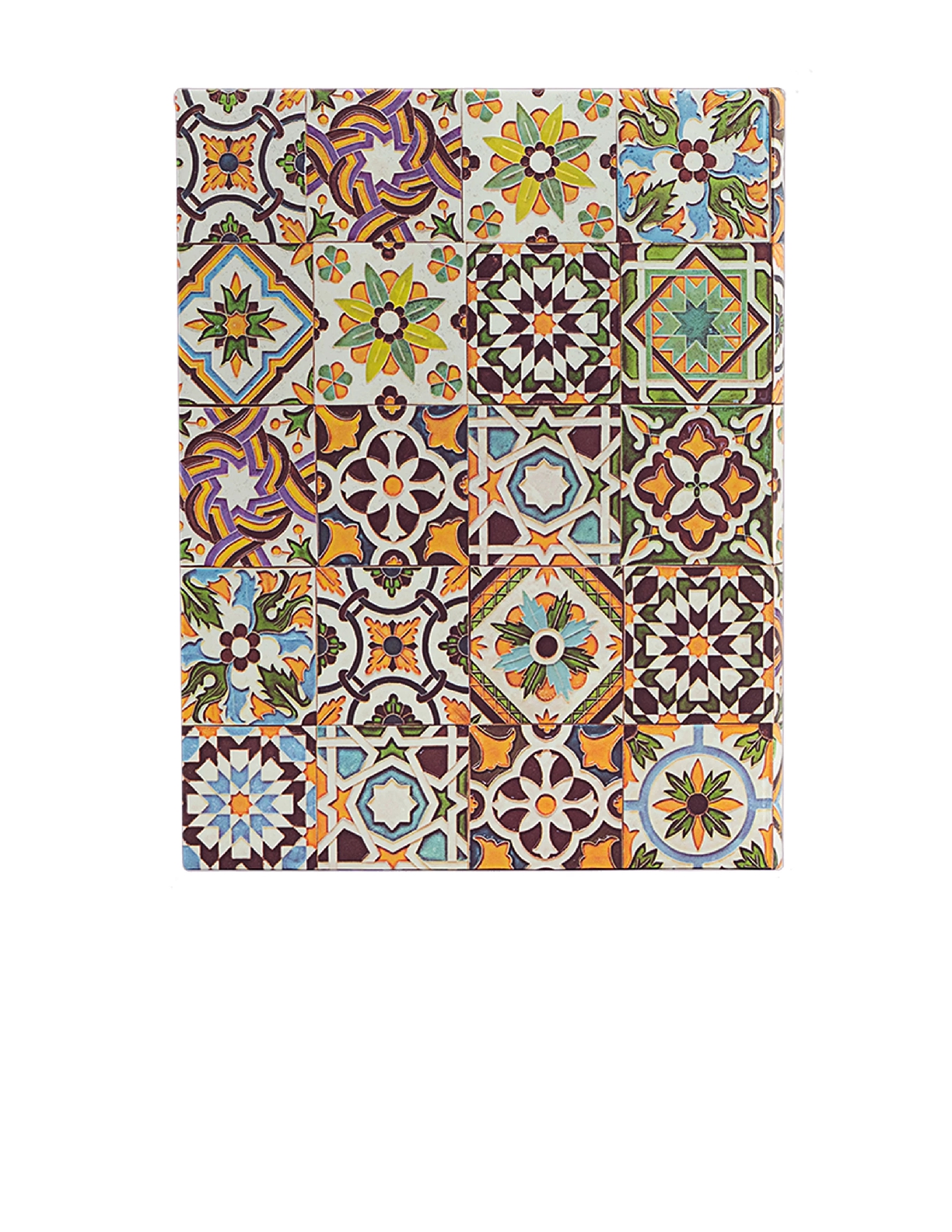 20242025 Weekly Planner, Porto, Portuguese Tiles, 18-Month, Ultra, Vertical, Elastic Band, 208 Pg, 80 GSM