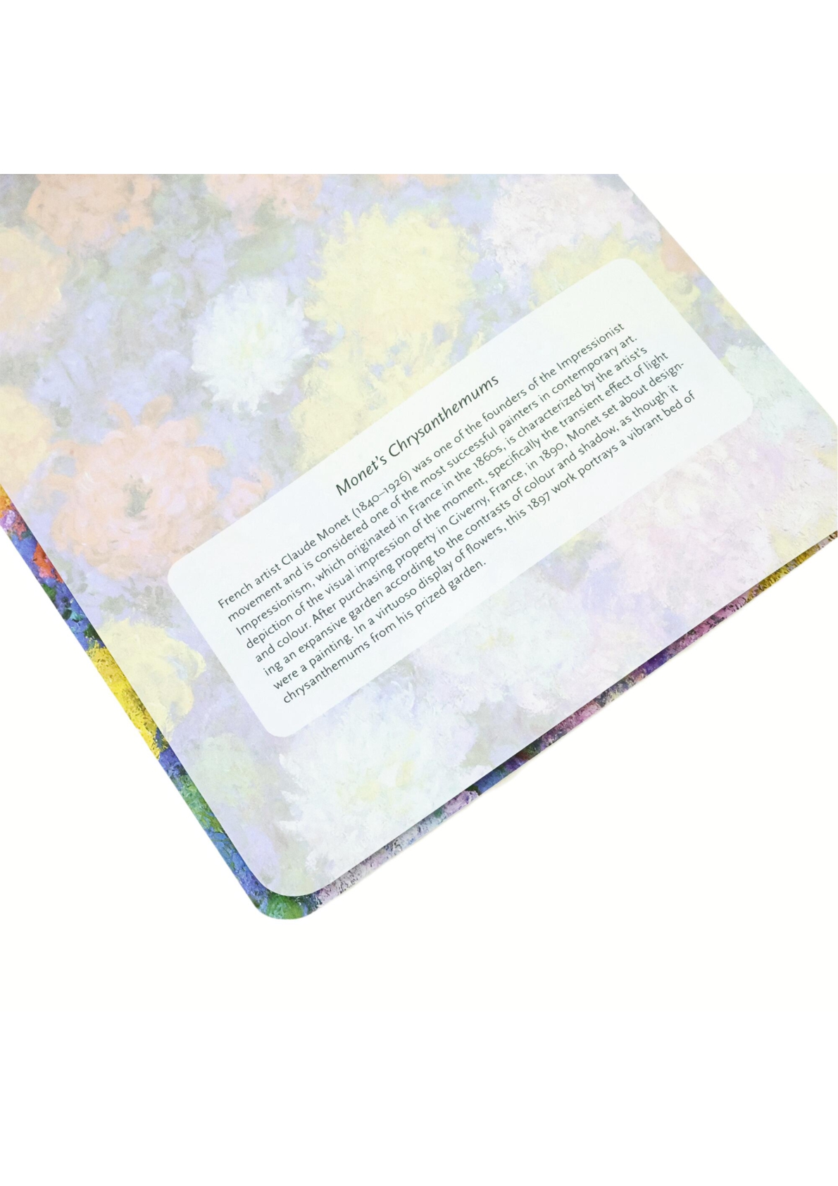 Monet's Chrysanthemums A5 Unlined Cahier Notebook, 80pg, 100GSM by Paperblanks (Monet's Chrysanthemums)