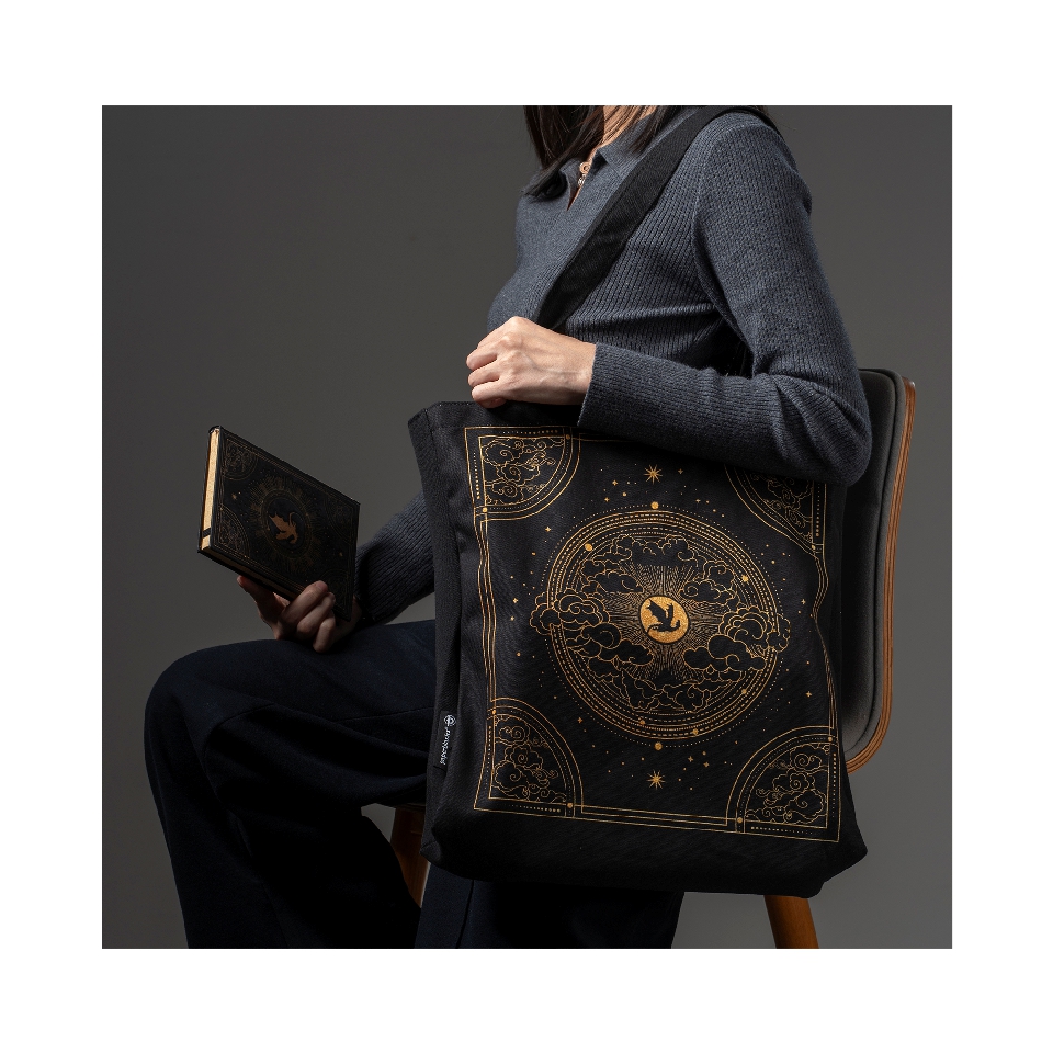 Fourth Wing Shadows of Navarre Canvas Bag, Rebecca Yarros' Empyrean Collection by Paperblanks
