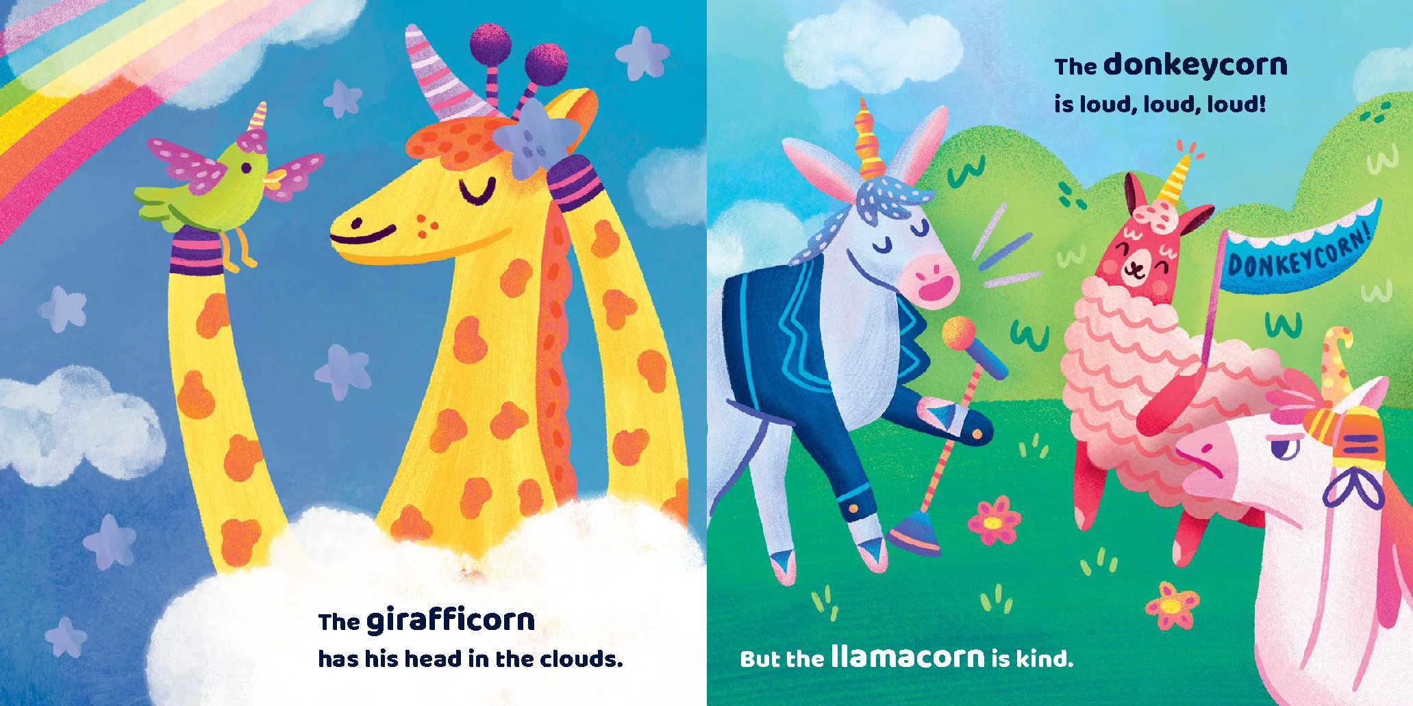 The Llamacorn Is Kind, board book