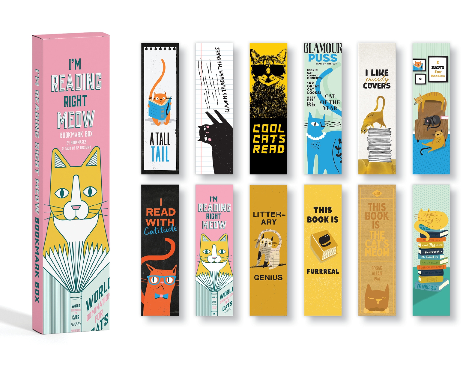 I'm Reading Right Meow Bookmark Box