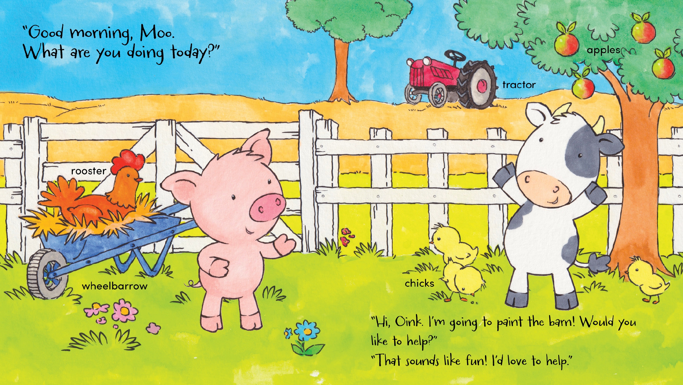 Oink and Moo Paint a Barn