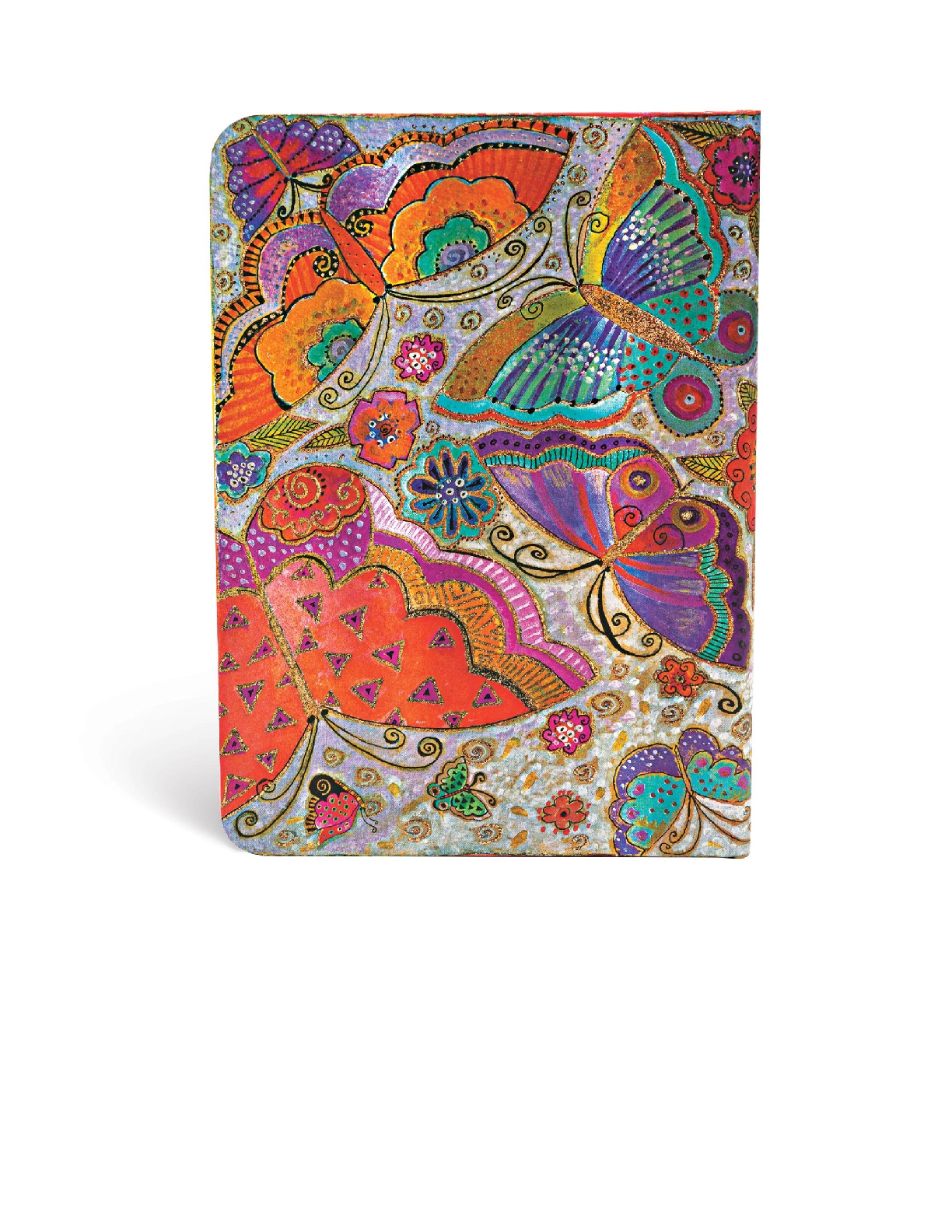 Flutterbyes Midi Lined Hardcover Journal, 176pg, 85GSM, Laurel Burch Collection by Paperblanks (Playful Creations)