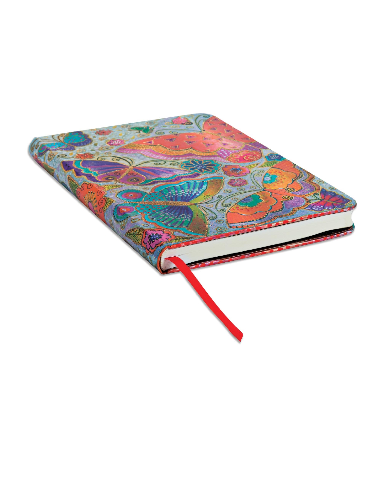 Flutterbyes Midi Lined Hardcover Journal, 176pg, 85GSM, Laurel Burch Collection by Paperblanks (Playful Creations)