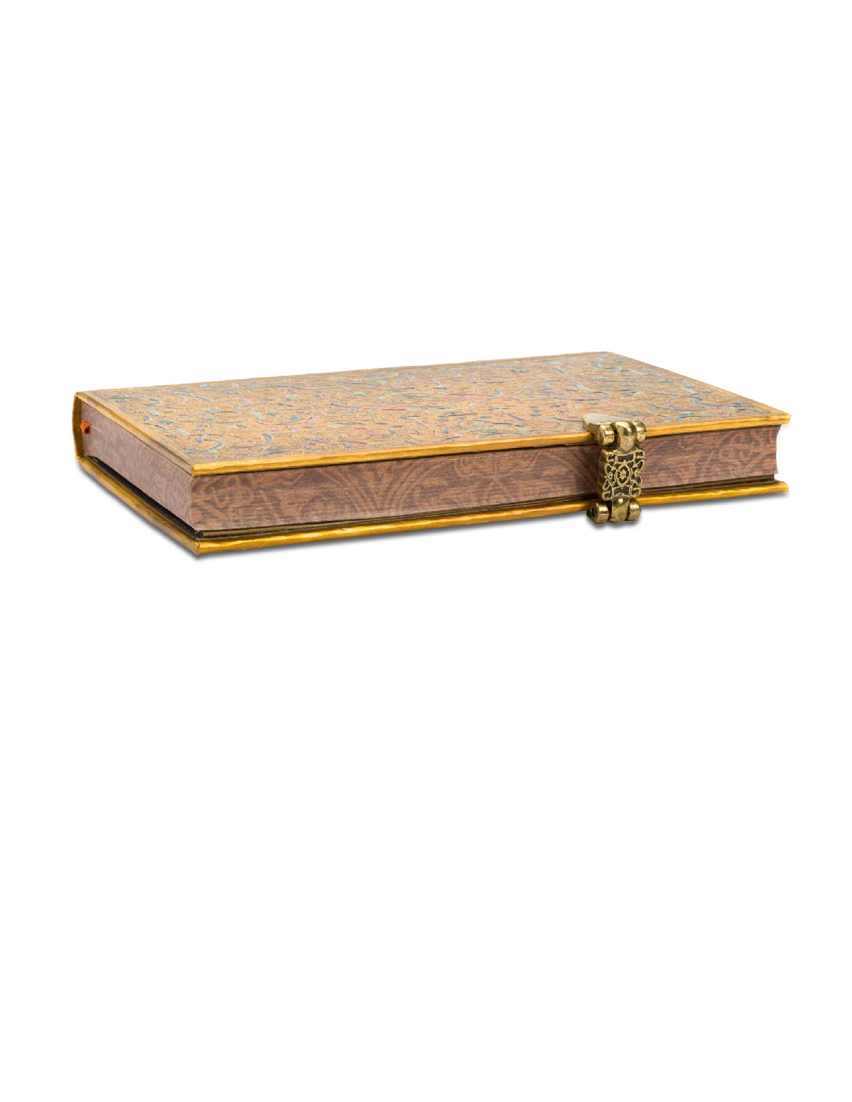 Gold Inlay, Hardcover, Mini, Lined, Clasp Closure, 208 Pg, 85 GSM