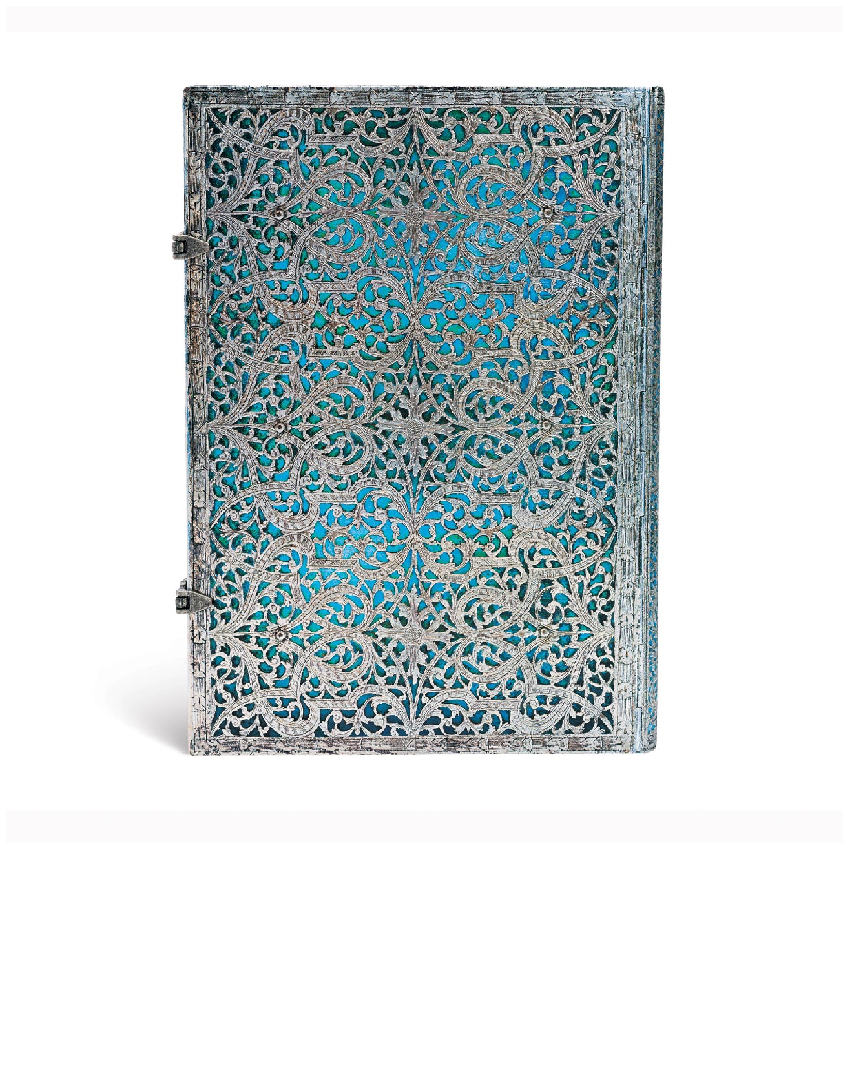 Maya Blue, Silver Filigree Collection, Hardcover, Grande, Unlined, Clasp Closure, 240 Pg, 120 GSM