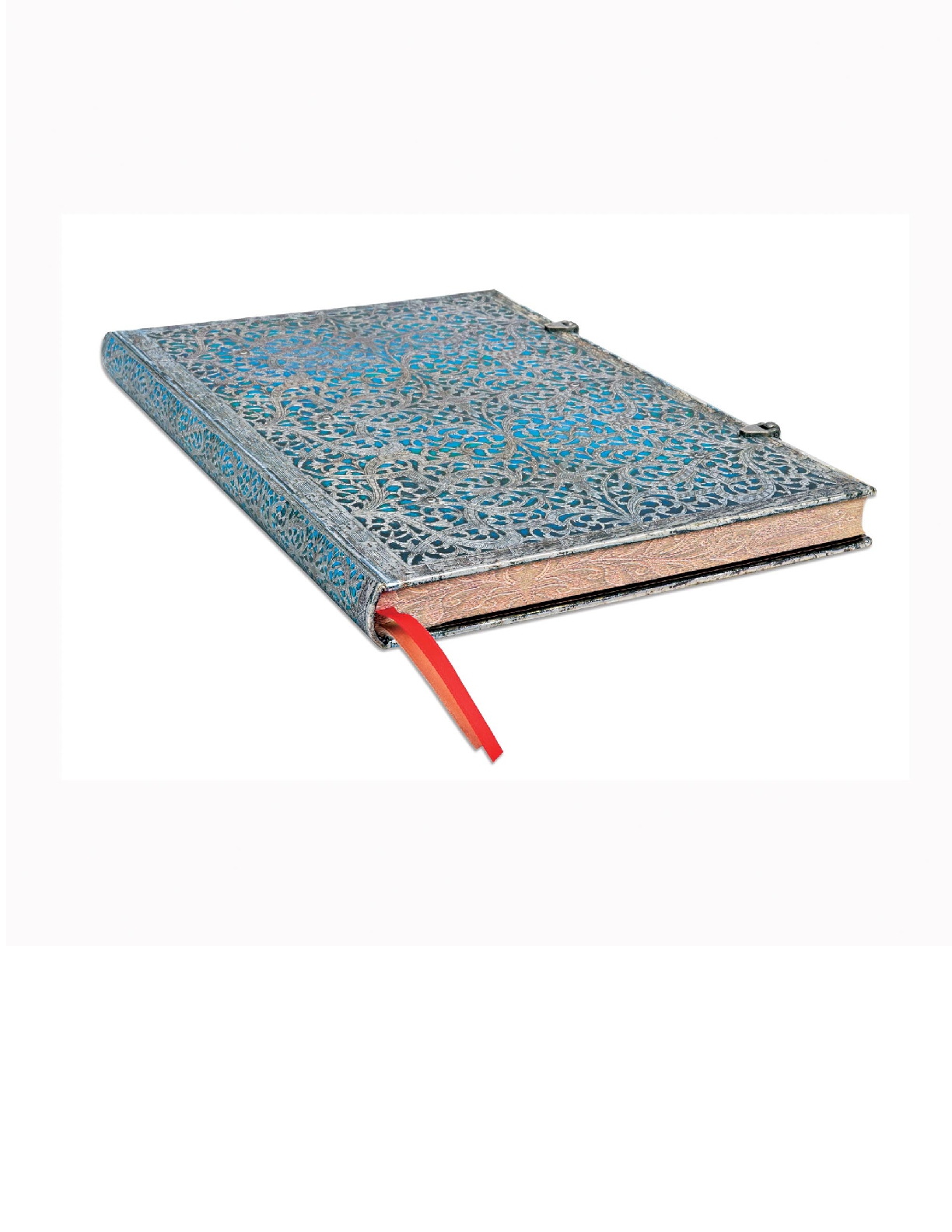 Maya Blue, Silver Filigree Collection, Hardcover, Grande, Unlined, Clasp Closure, 240 Pg, 120 GSM