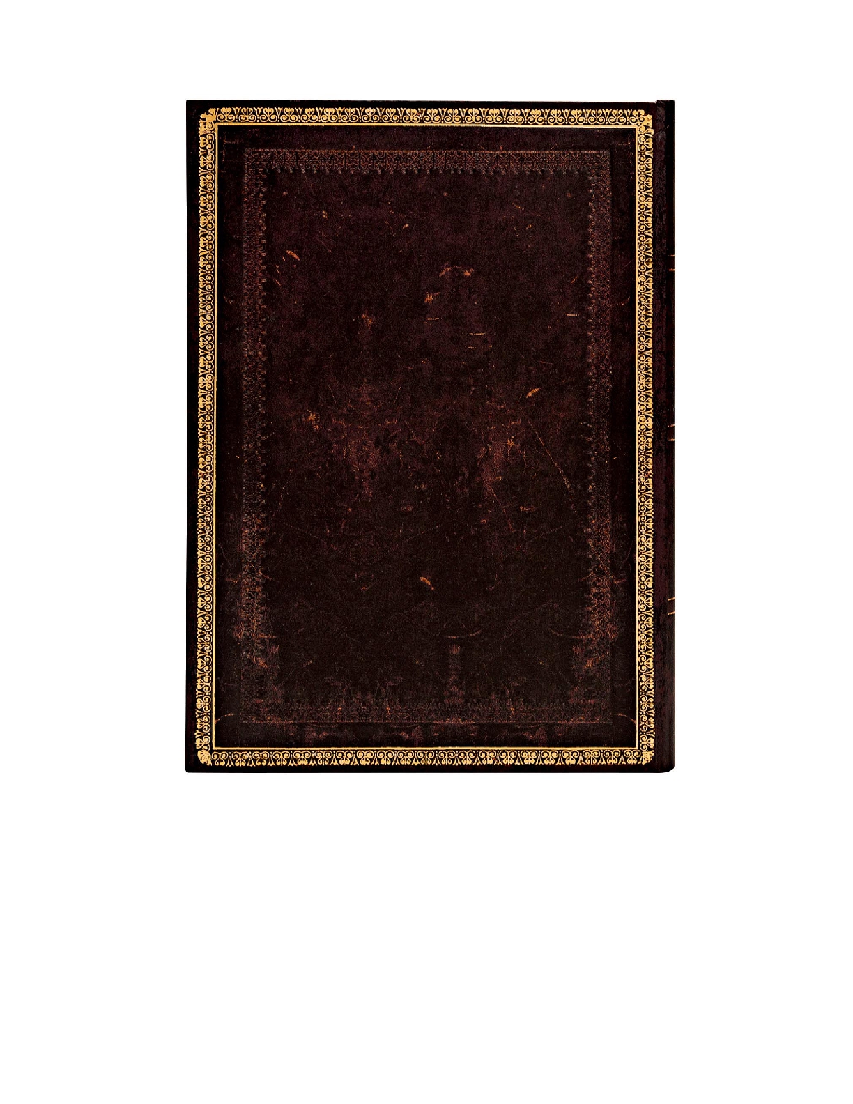 Black Moroccan, Old Leather Collection, Hardcover, Midi, Lined, Elastic Band Closure, 144 Pg, 120 GSM