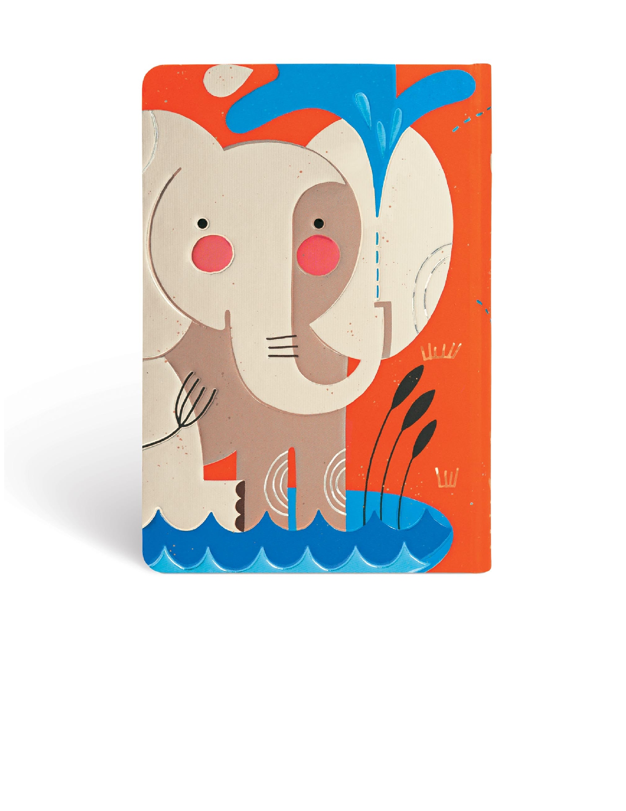 Baby Elephant, Tracy Walker's Animal Friends, Hardcover, Mini, Lined, Elastic Band Closure, 176 Pg, 85 GSM