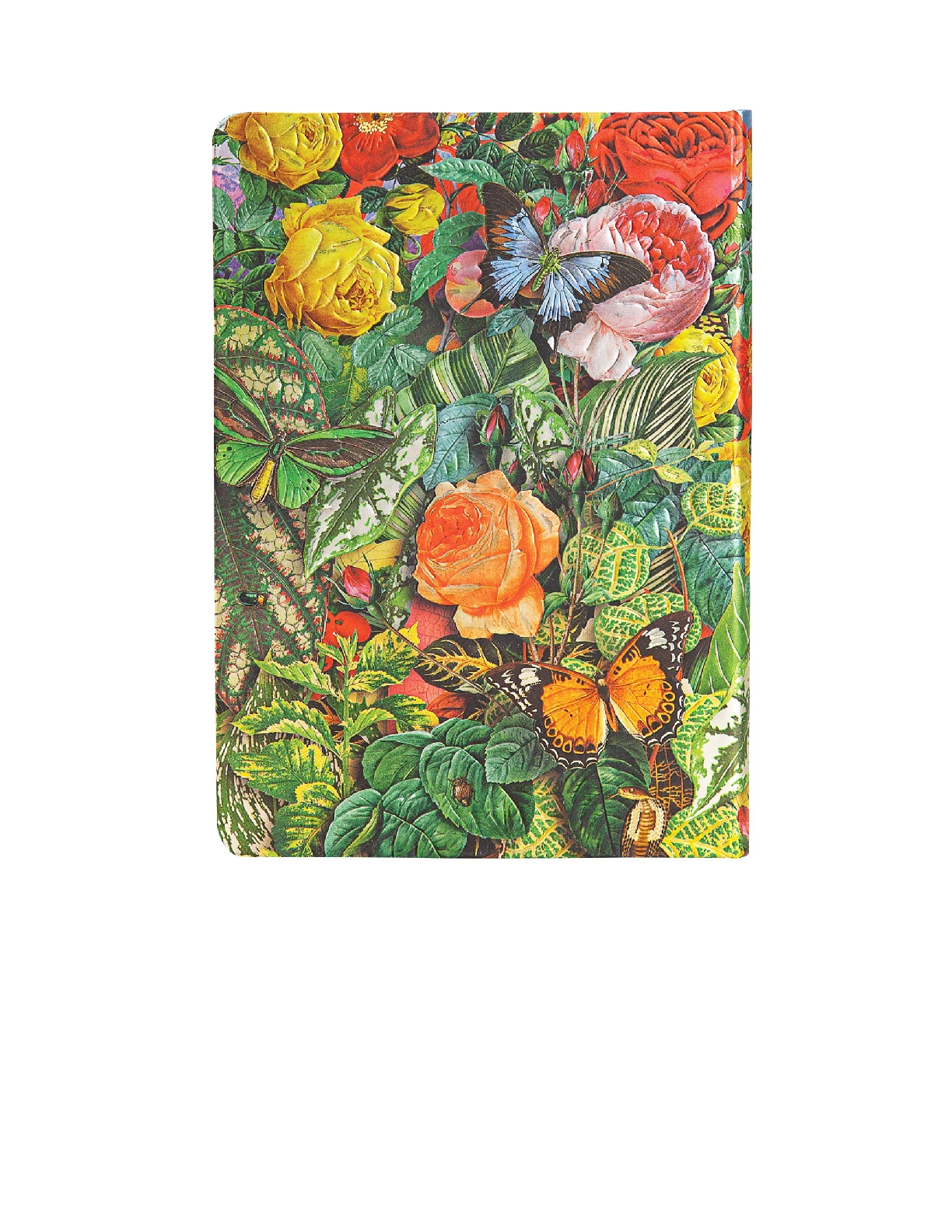 Butterfly Garden, Nature Montages, Hardcover, Midi, Lined, Elastic Band Closure, 144 Pg, 120 GSM