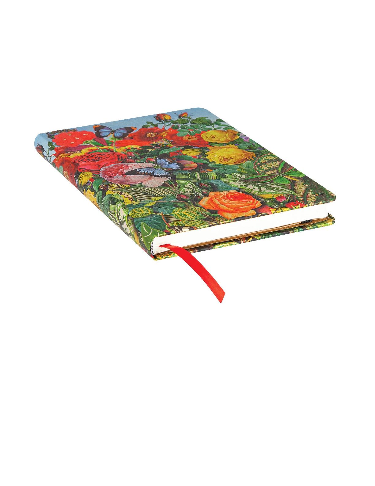 Butterfly Garden, Nature Montages, Hardcover, Midi, Lined, Elastic Band Closure, 144 Pg, 120 GSM