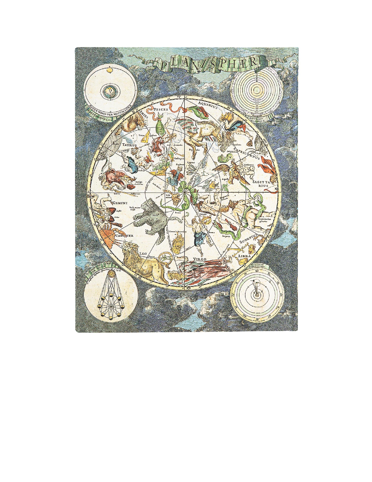 Celestial Planisphere, Early Cartography, Softcover Flexi, Ultra, Lined, 176 Pg, 100 GSM