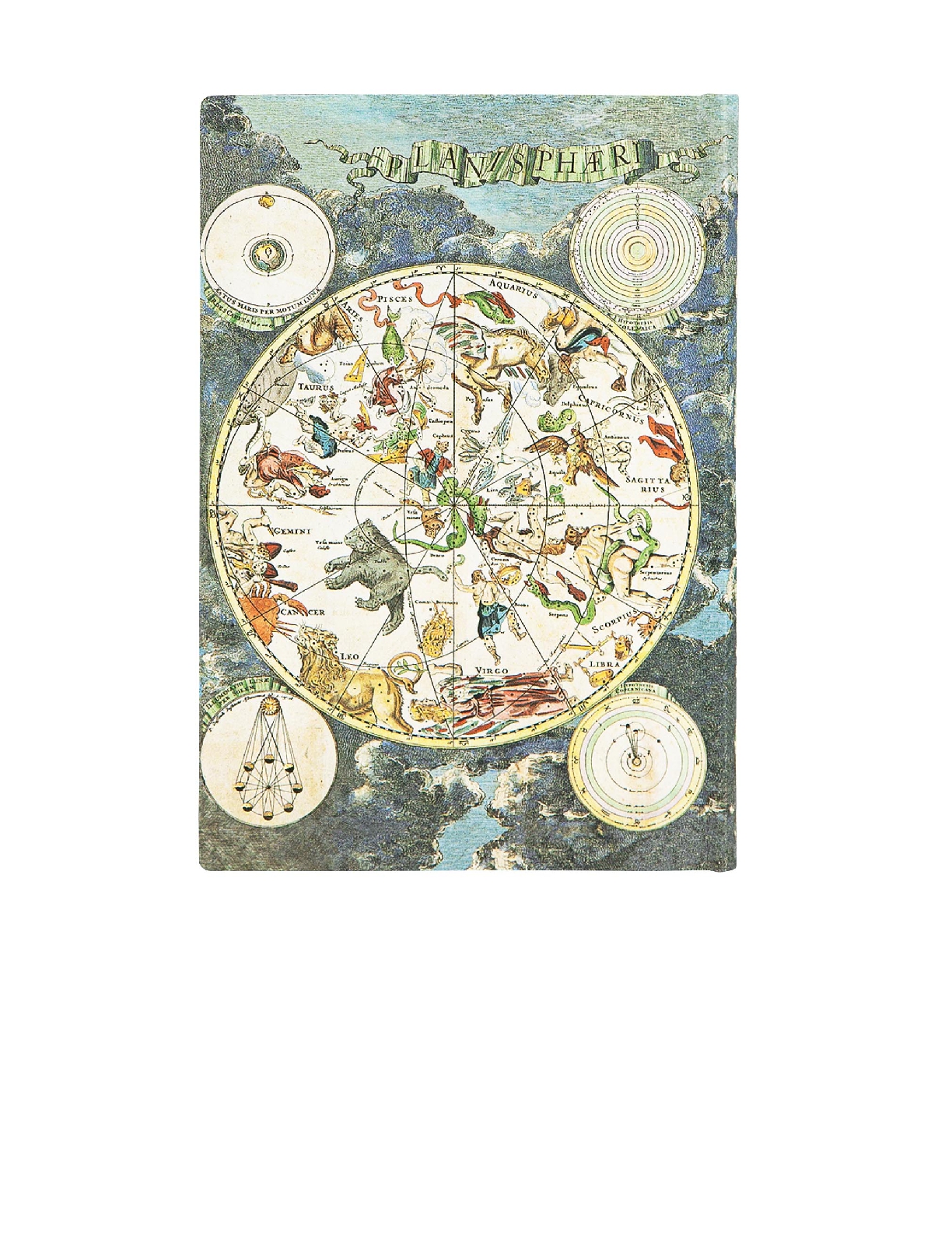 Celestial Planisphere, Early Cartography, Softcover Flexi, Mini, Lined, 176 Pg, 100 GSM