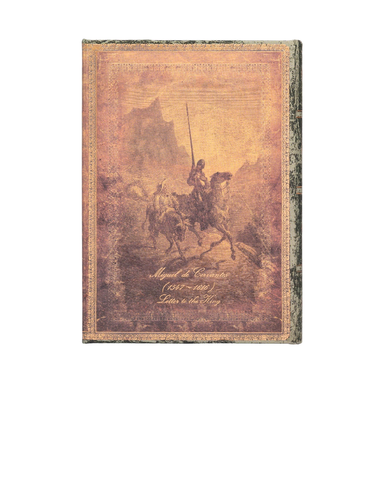 Cervantes, Letter to the King, Embellished Manuscripts Collection, Hardcover, Midi, Lined, Wrap Closure, 144 Pg, 120 GSM