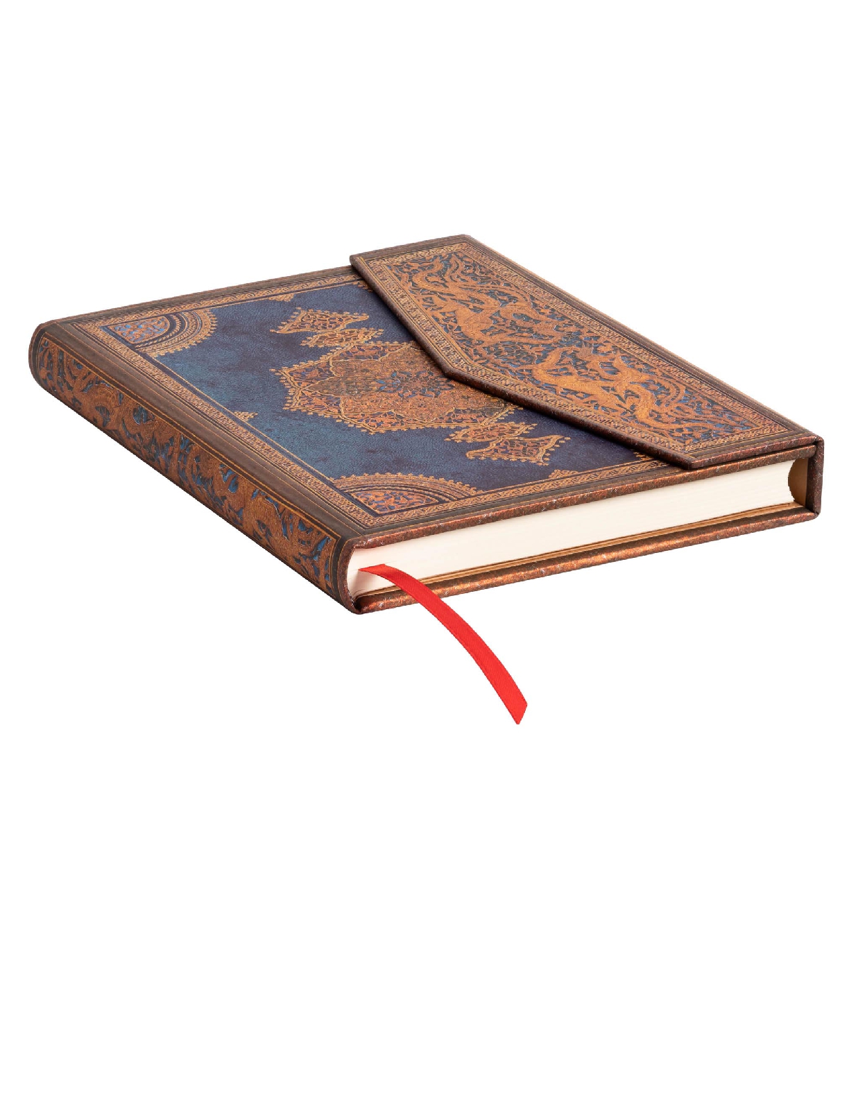 Safavid Indigo, Safavid Binding Art, Hardcover, Midi, Lined, Wrap Closure, 144 Pg, 120 GSM