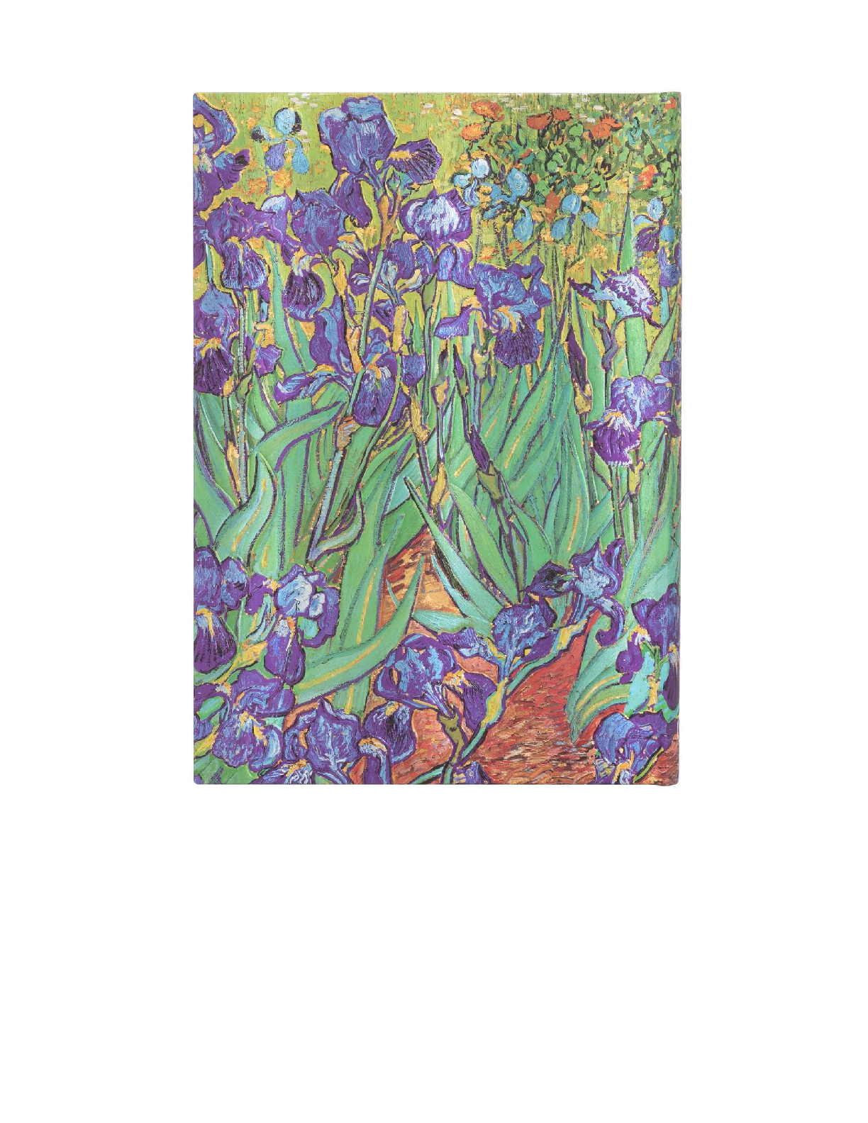 Van Gogh's Irises, Hardcover, Midi, Lined, Elastic Band Closure, 144 Pg, 120 GSM