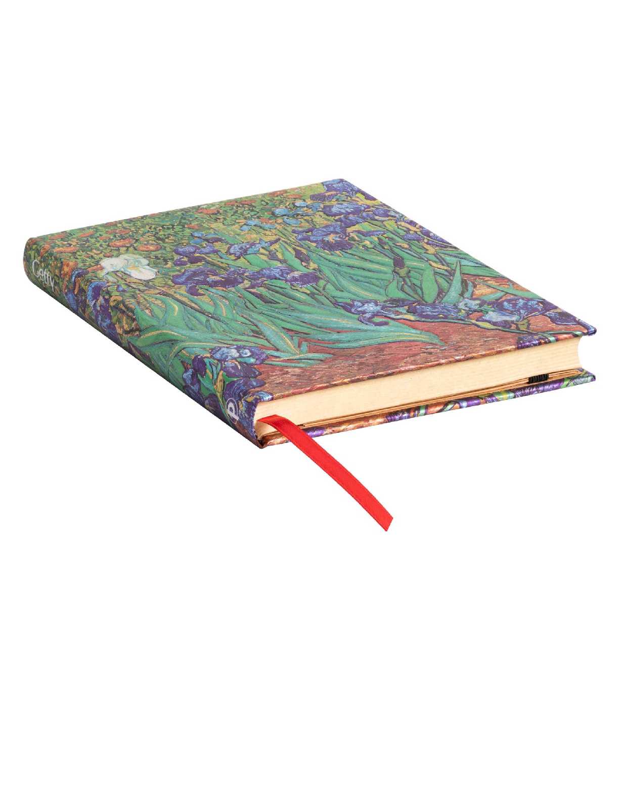 Van Gogh's Irises, Hardcover, Midi, Lined, Elastic Band Closure, 144 Pg, 120 GSM