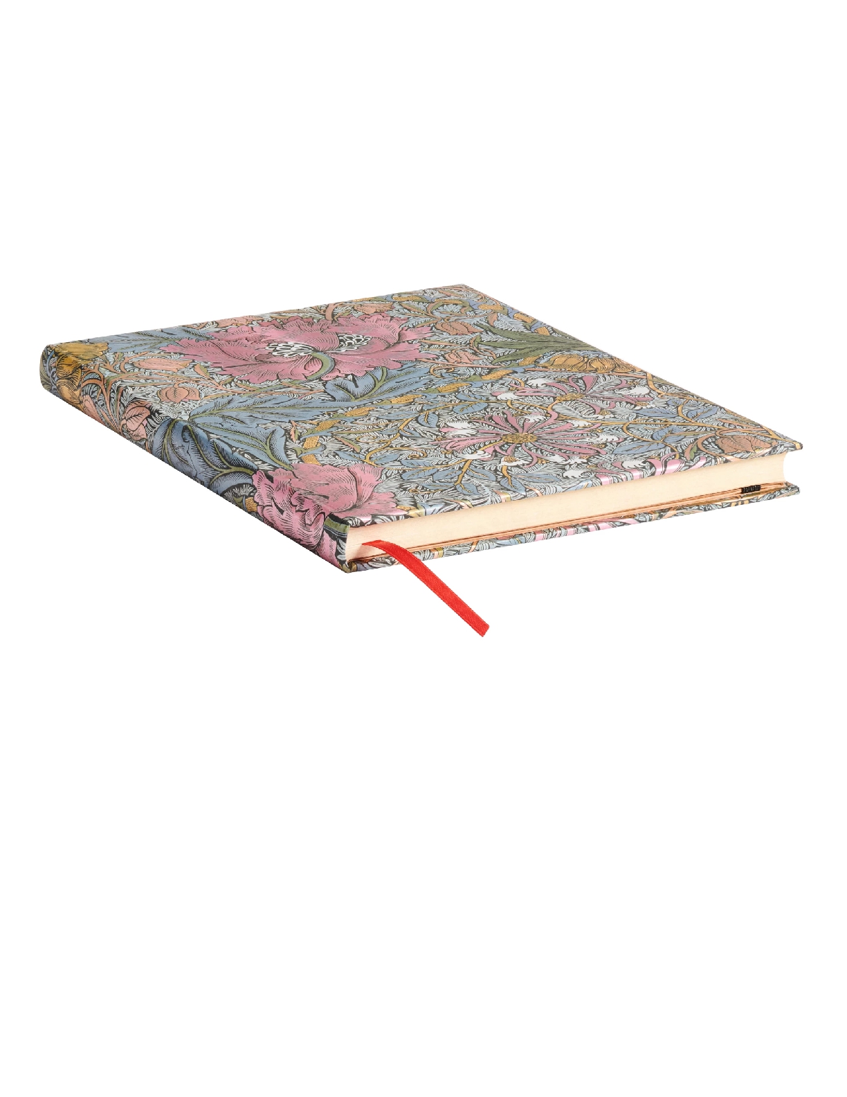 Morris Pink Honeysuckle, William Morris, Hardcover, Ultra, Lined, Elastic Band Closure, 144 Pg, 120 GSM