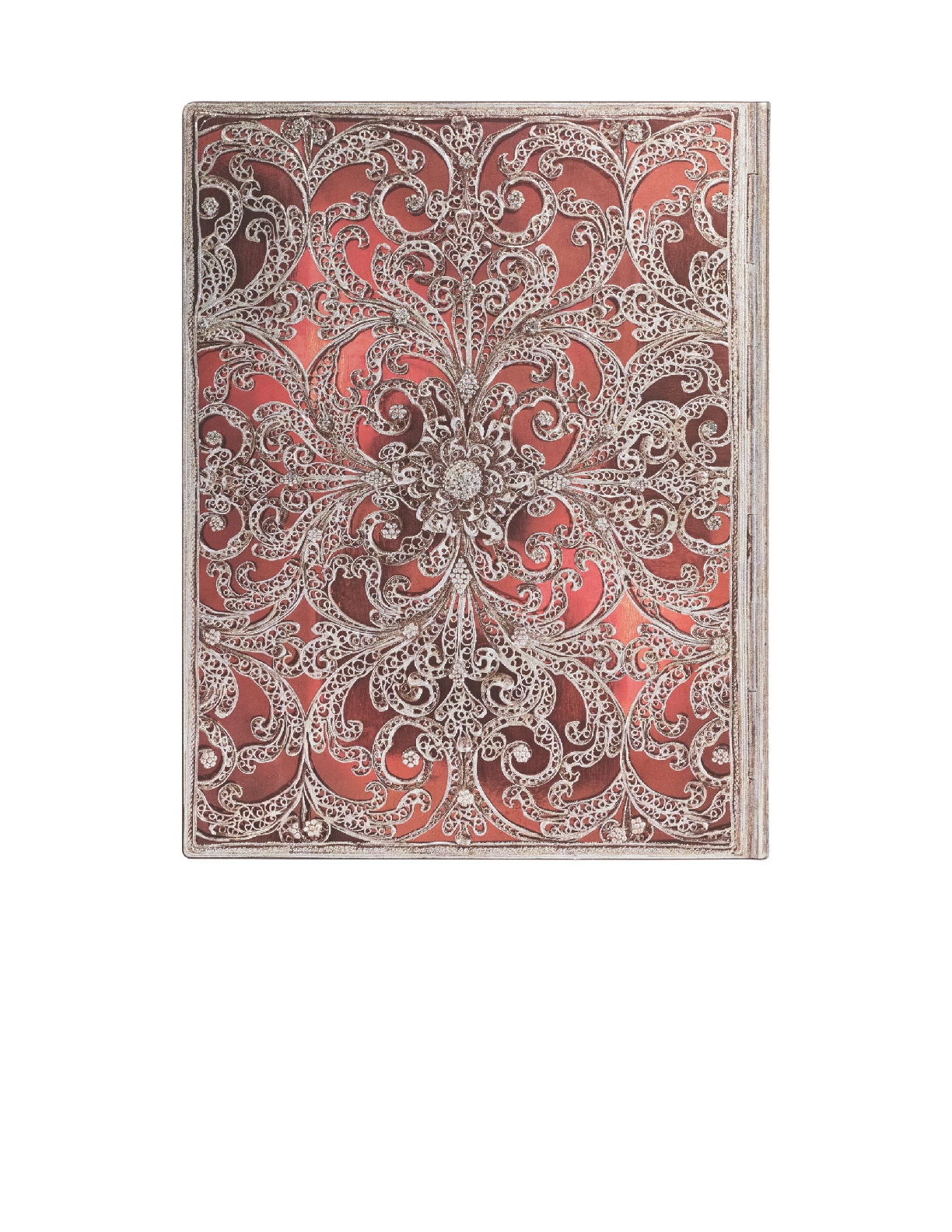 Garnet, Silver Filigree Collection, Softcover Flexi, Ultra, Lined, Elastic Band Closure, 176 Pg, 100 GSM
