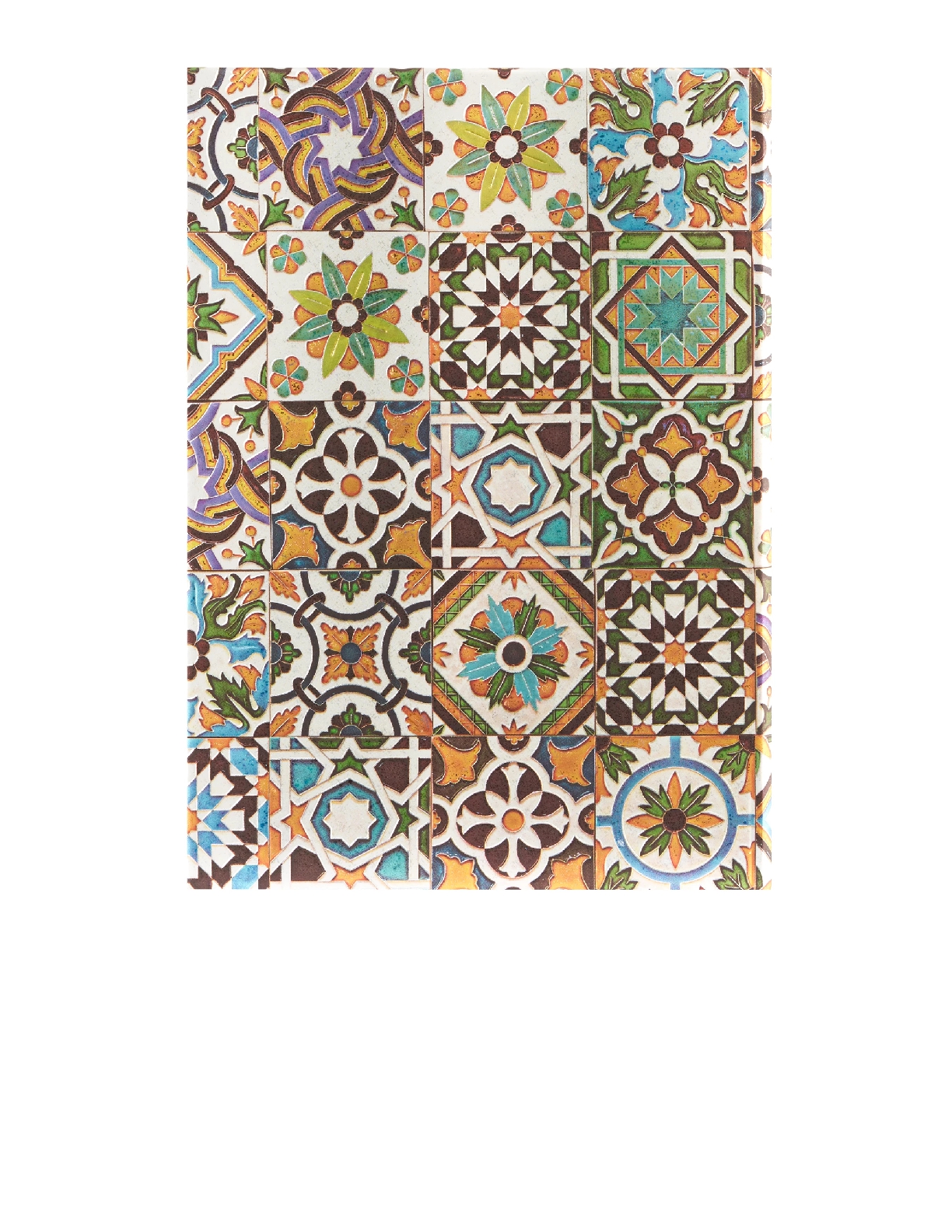 Porto, Portuguese Tiles, Hardcover Journal, Midi, Unlined, Elastic Band Closure, 144 Pg, 120 GSM