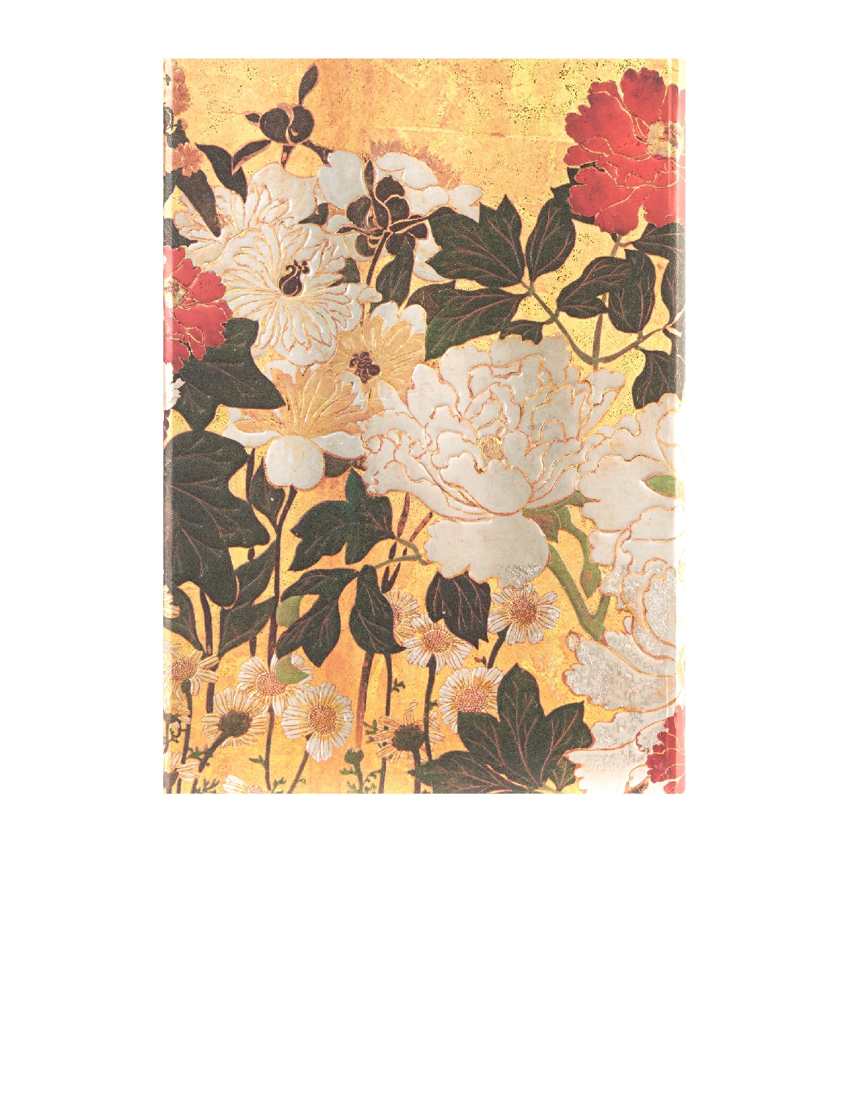 Natsu, Rinpa Florals, Hardcover Journal, Midi, Unlined, Wrap, 144 Pg, 120 GSM