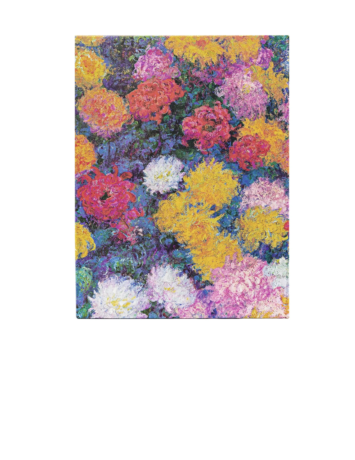 Monet's Chrysanthemums, Hardcover Journals, Ultra, Unlined, Elastic Band, 144 Pg, 120 GSM
