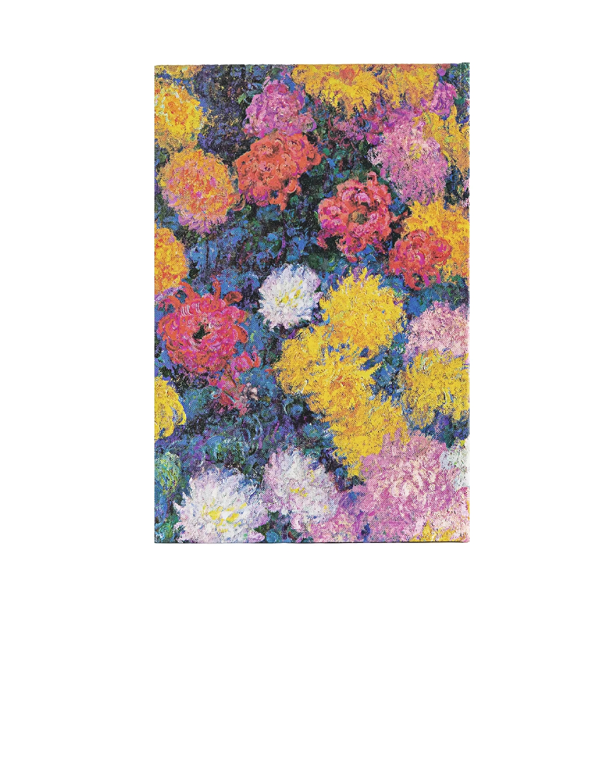 Monet's Chrysanthemums, Hardcover Journals, Mini, Unlined, Elastic Band, 176 Pg, 85 GSM
