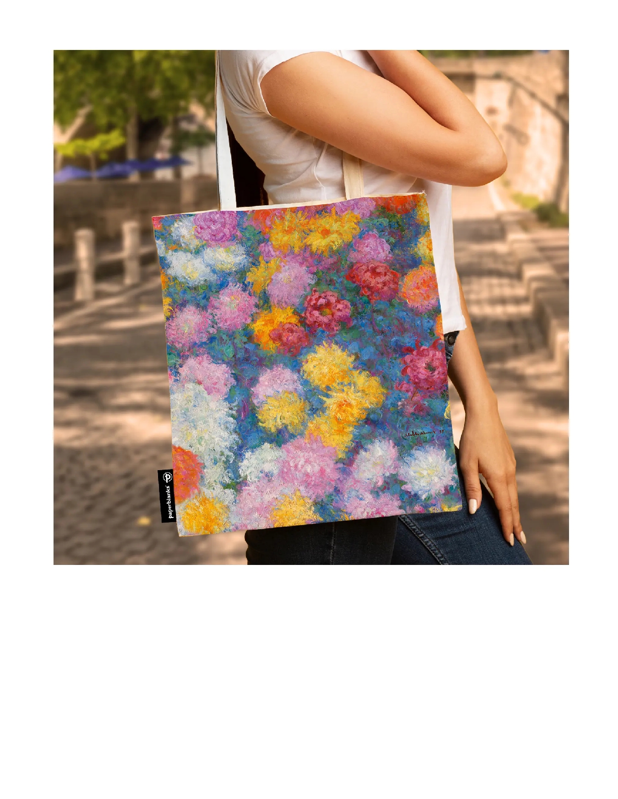 Monet's Chrysanthemums, Canvas Bags, Canvas Bag