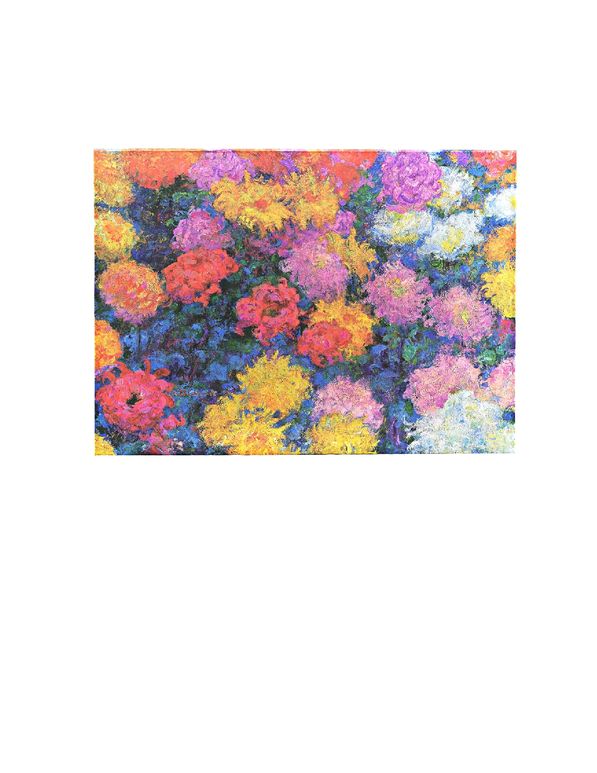 Monet's Chrysanthemums, Document Folders, Document Folder, Wrap