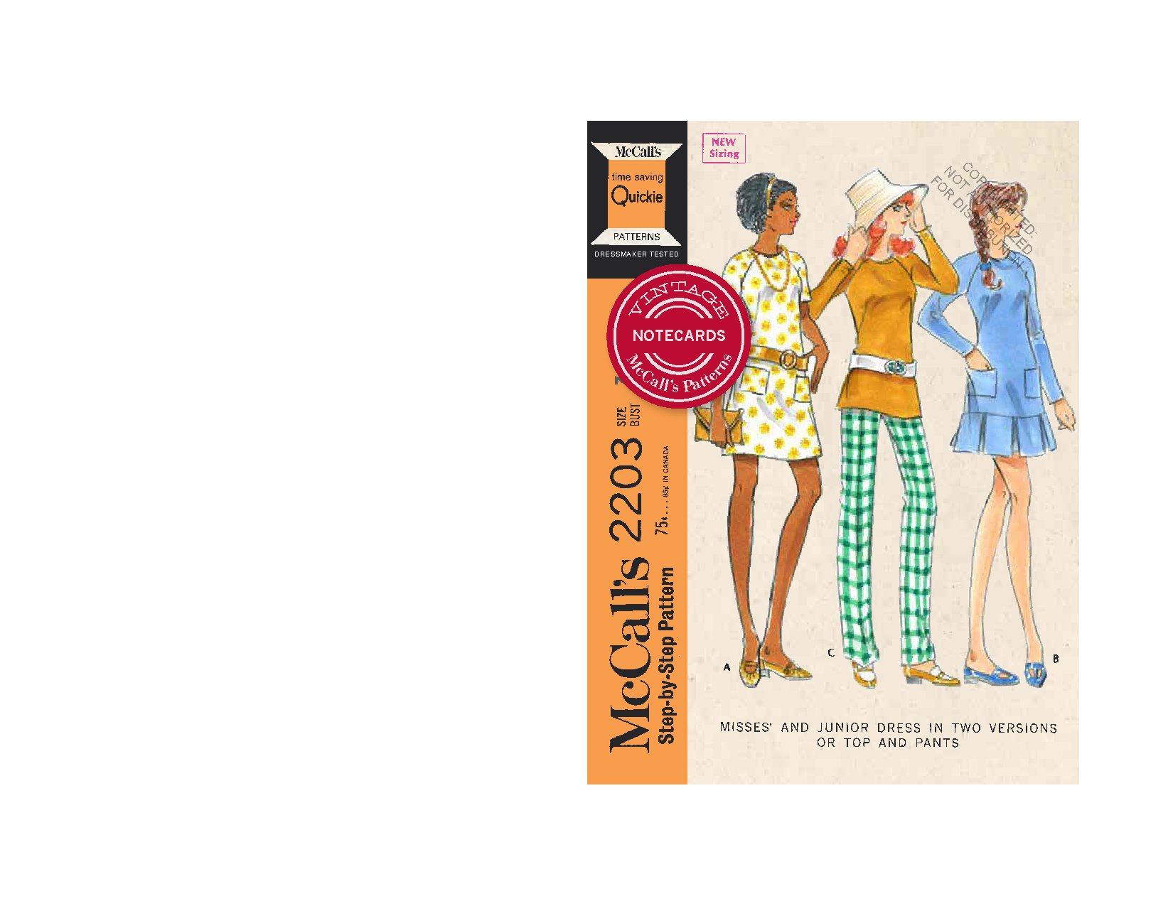 Vintage McCall's Patterns Notecards