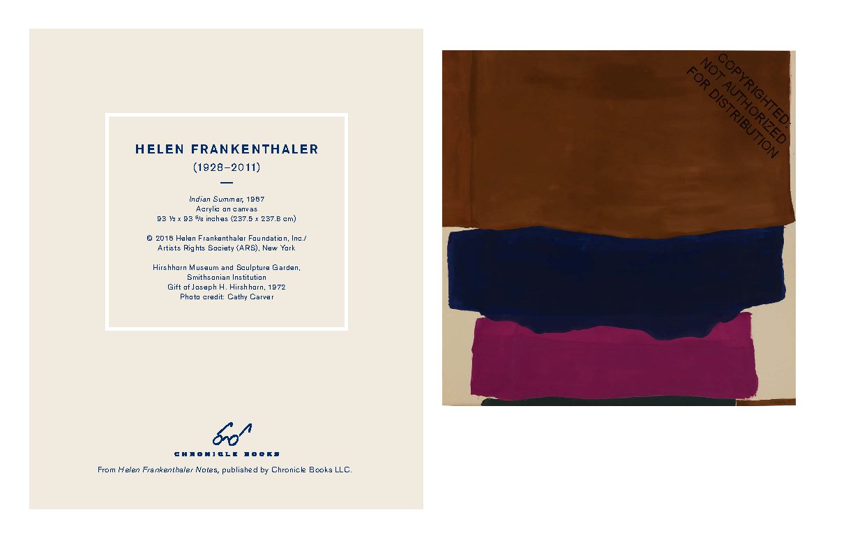 Helen Frankenthaler Notes