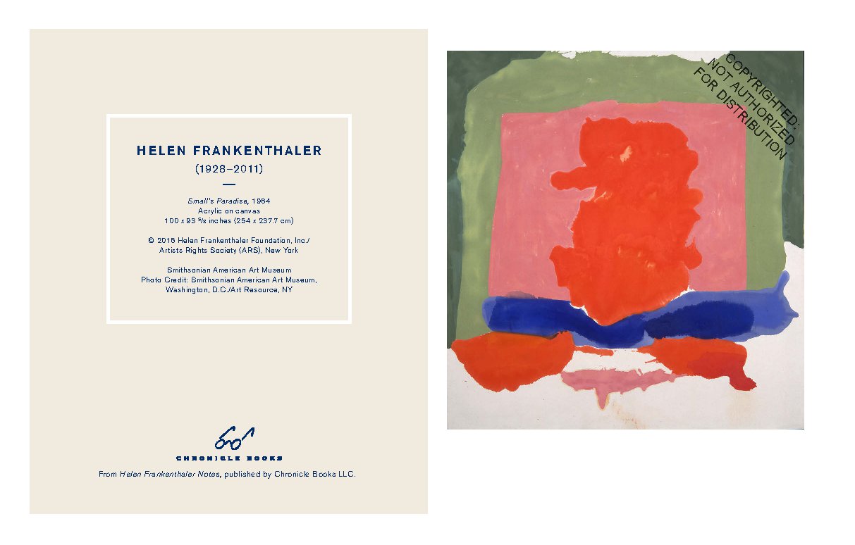 Helen Frankenthaler Notes