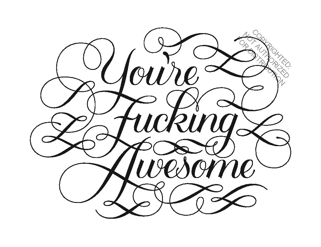 You're Fucking Awesome Notecards