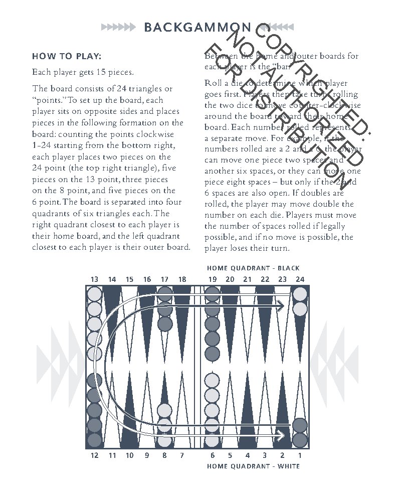 Pendleton Backgammon
