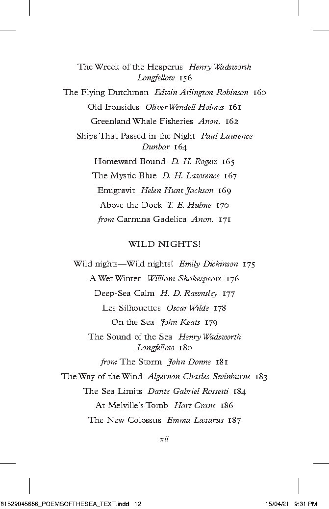 Poems of the Sea