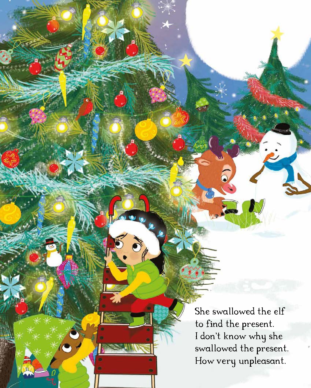 There Was a Young Reindeer Who Swallowed a Present